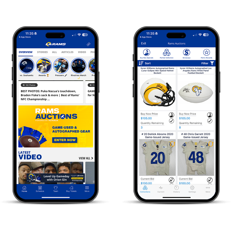 My Rams App Rams Collectibles & Memorabilia | Metabilia